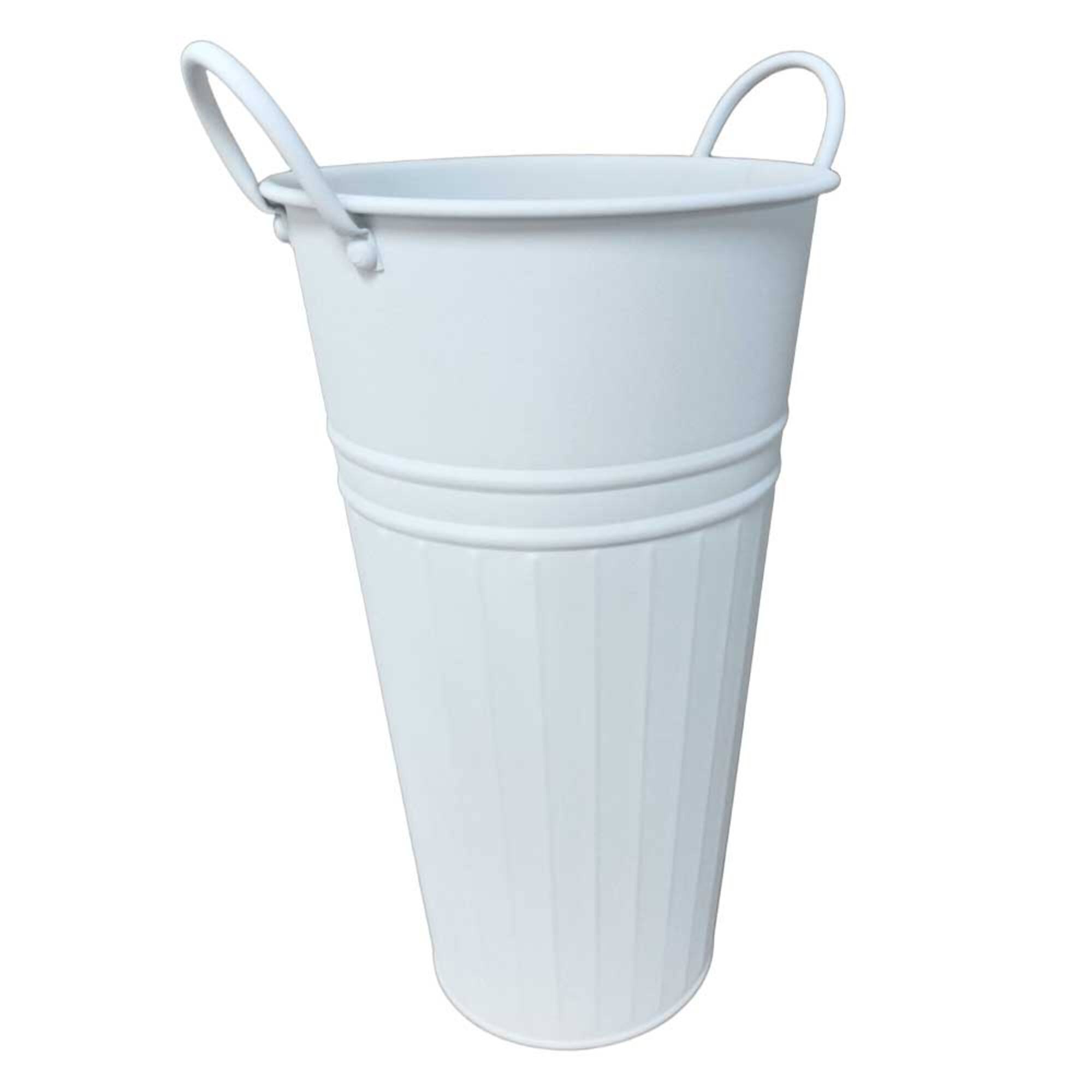 15.5" White Decorative Metal Container by Ashland®